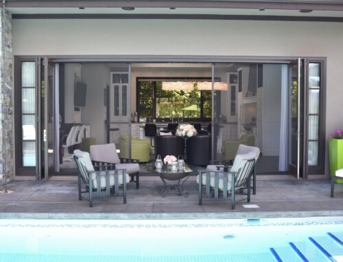 Poolside Lounging Can Happen Indoors or Out with Phantom Door Screens